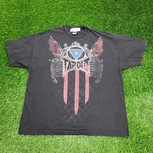 Vintage TapOut MMA Winged Shirt 2XL 25x29 Faded Distressed